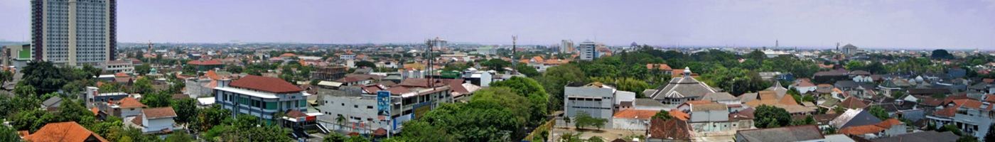 Panorama kota Surakarta dari udara