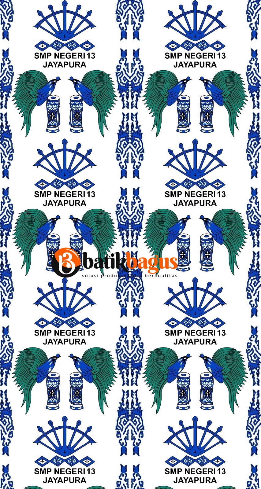Motif Ceplok Kombinasi Parang Halus
